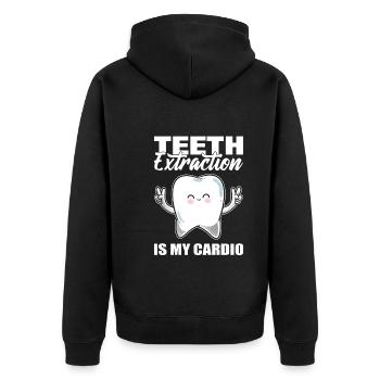Dentiste dentiste praticien - Veste à capuche bio Premium Unisexe - noir - Dos - Nico (187cm)