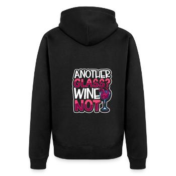 Wine making Wine Maker Wine Lover Wine Fan - Unisex Premium Organic Zip Hoodie - black - Back - Nico (187cm)