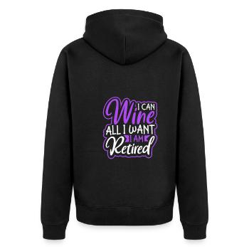 Wine making Wine Maker Wine Lover Wine Fan - Unisex Premium Organic Zip Hoodie - black - Back - Nico (187cm)