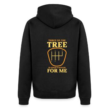 Cars With 6-speed gear knob car enthusiasts - Unisex Premium Organic Zip Hoodie - black - Back - Nico (187cm)