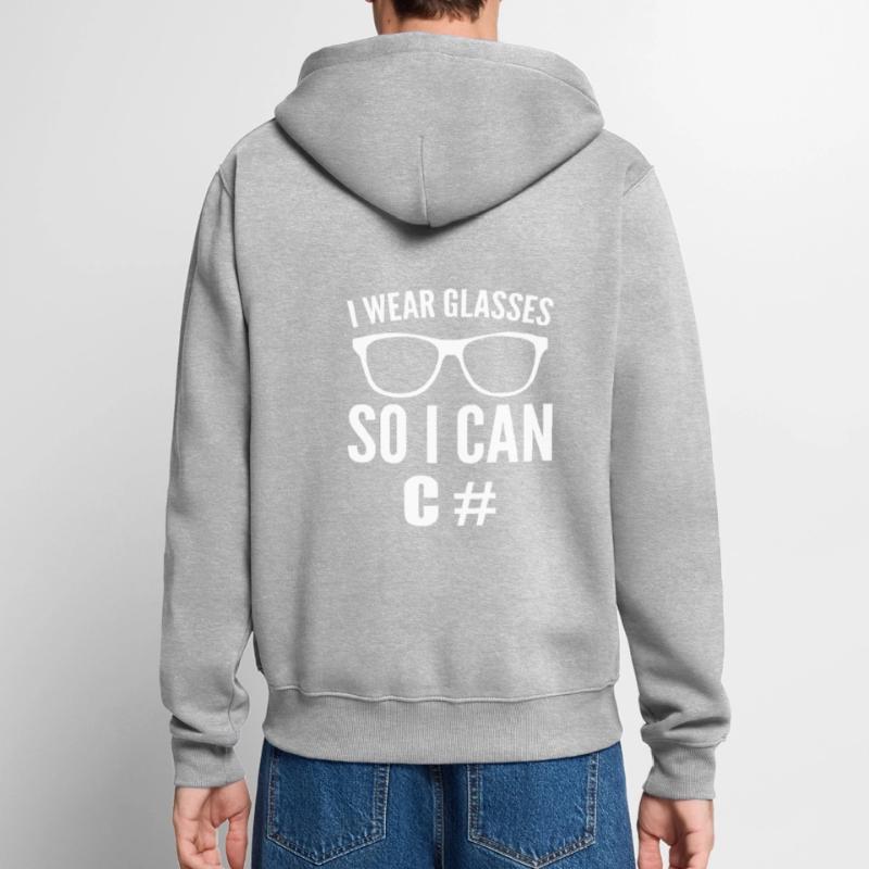 Lustiger Computerprogrammierer Computerfreak Unisex Premium Bio Zip Hoodie