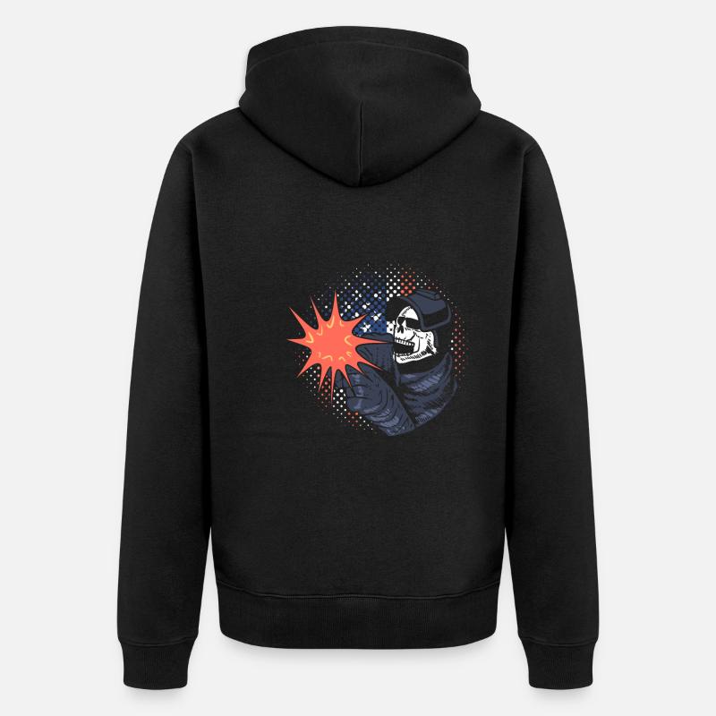 Soudeur de crânes américain - Veste à capuche bio Premium Unisexe - noir
