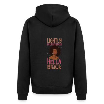 Afro Black Girl Pride Afro Girl Afrocentrique - Veste à capuche bio Premium Unisexe - noir - Dos - Nico (187cm)
