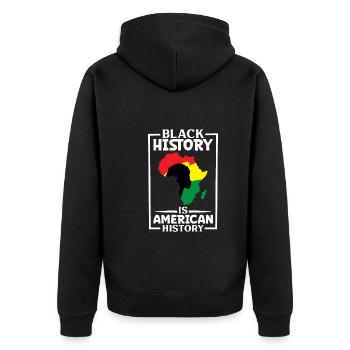 Afro Black Girl Pride Afro Girl Afrocentric - Veste à capuche bio Premium Unisexe - noir - Dos - Nico (187cm)
