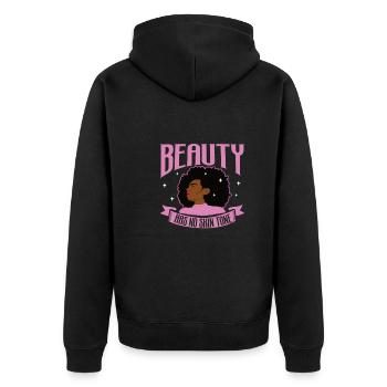 Afro Black Girl Pride Afro Girl Afrocentrique - Veste à capuche bio Premium Unisexe - noir - Dos - Nico (187cm)