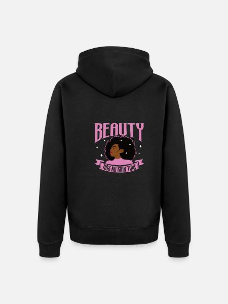 Afro Black Girl Pride Afro Girl Afrozentrisch - Unisex Premium Bio Zip Hoodie - Schwarz
