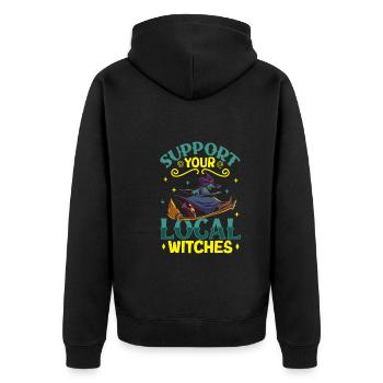 Sorcière Occulte Gothique Sombre Satanique Impie - Veste à capuche bio Premium Unisexe - noir - Dos - Nico (187cm)