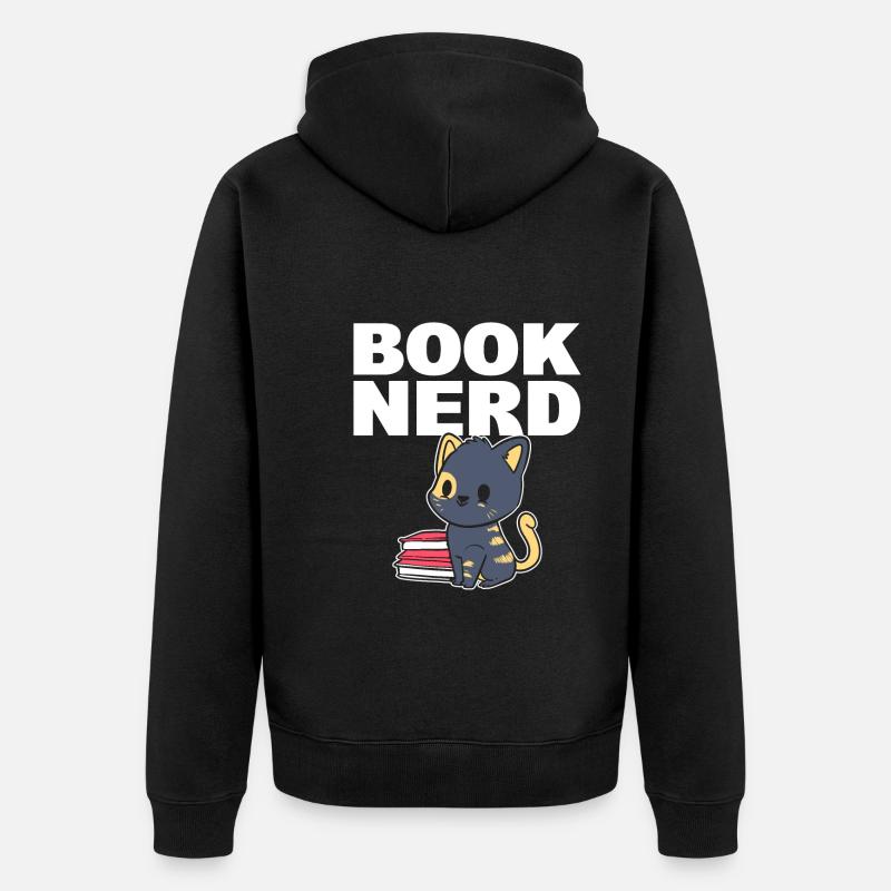 Livre Nerd Avid Reader - Veste à capuche bio Premium Unisexe - noir