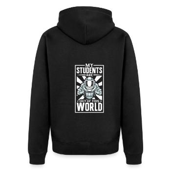 Astronaute Astronomie Système solaire Space Kids - Veste à capuche bio Premium Unisexe - noir - Dos - Nico (187cm)