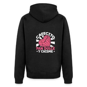 Spanish Humor Conchas Mexican Bread - Unisex Premium Organic Zip Hoodie - black - Back - Nico (187cm)