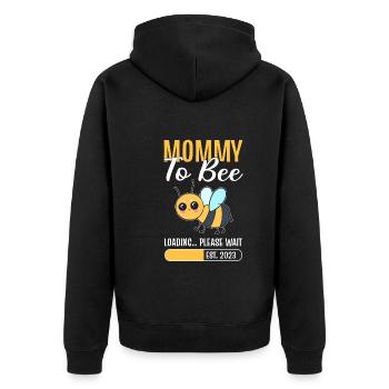 Maman au chargement des abeilles Veuillez attendre Apiculteur - Veste à capuche bio Premium Unisexe - noir - Dos - Nico (187cm)