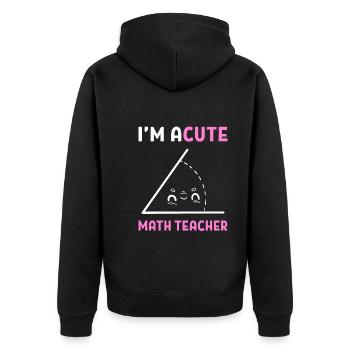 Math Word Games Math Professeur de maths - Veste à capuche bio Premium Unisexe - noir - Dos - Nico (187cm)