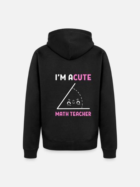 Mathe Wortspiele Mathematiklehrer - Unisex Premium Bio Zip Hoodie - Schwarz