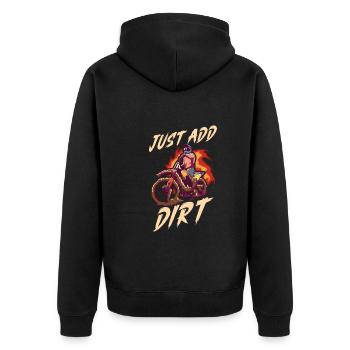 Dirt Bike Dirt Bike Riding Motocross Dirt Biking - Unisex Premium Organic Zip Hoodie - black - Back - Nico (187cm)