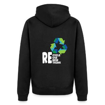 Changement climatique Environnemental Jour de la Terre 2022 - Veste à capuche bio Premium Unisexe - noir - Dos - Nico (187cm)