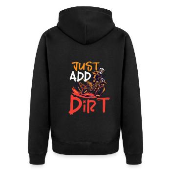 Dirt Bike Dirt Bike Riding Motocross Dirt Biking - Unisex Premium Organic Zip Hoodie - black - Back - Nico (187cm)