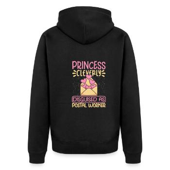 Postal clerk Postlady Postman Post Office - Unisex Premium Organic Zip Hoodie - black - Back - Nico (187cm)