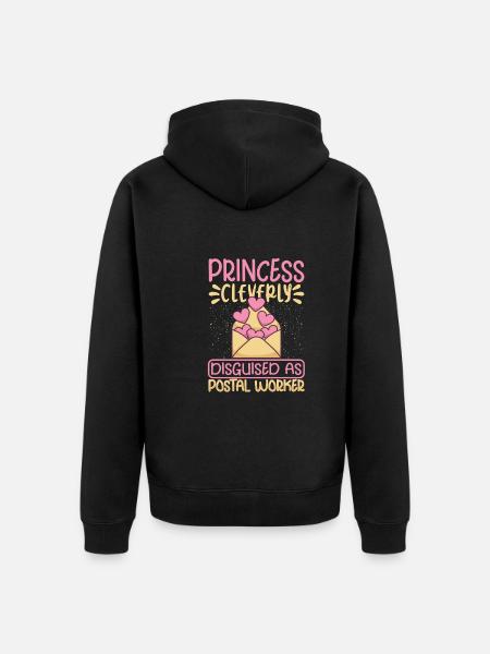 Postangestellte Postdame Postbote Post - Unisex Premium Bio Zip Hoodie - Schwarz
