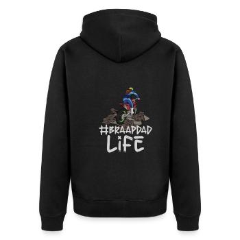 Dirt Bike Dirt Bike Riding Motocross Dirt Biking - Unisex Premium Organic Zip Hoodie - black - Back - Nico (187cm)
