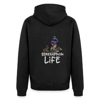 Dirt Bike Dirt Bike Riding Motocross Dirt Biking - Unisex Premium Organic Zip Hoodie - black - Back - Nico (187cm)