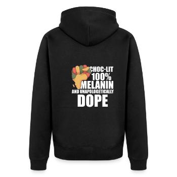 Afro Black Girl Pride Afro Girl Afrocentrique - Veste à capuche bio Premium Unisexe - noir - Dos - Nico (187cm)