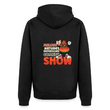 Pastèque Funny Fruit Drôle de dicton - Veste à capuche bio Premium Unisexe - noir - Dos - Nico (187cm)