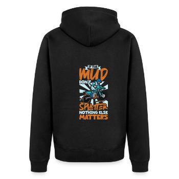 Dirt Bike Dirt Bike Riding Motocross Dirt Biking - Unisex Premium Organic Zip Hoodie - black - Back - Nico (187cm)
