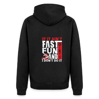 Dirt Bike Dirt Bike Riding Motocross Dirt Biking - Unisex Premium Organic Zip Hoodie - black - Back - Nico (187cm)