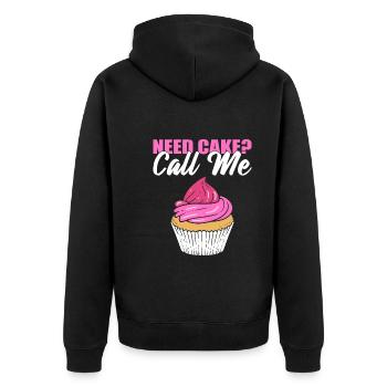 Besoin de gâteau ? Appelez-moi Baker - Veste à capuche bio Premium Unisexe - noir - Dos - Nico (187cm)