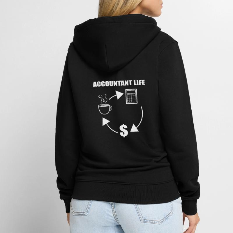 Drôle de comptable Comptable Veste à capuche bio Premium Unisexe
