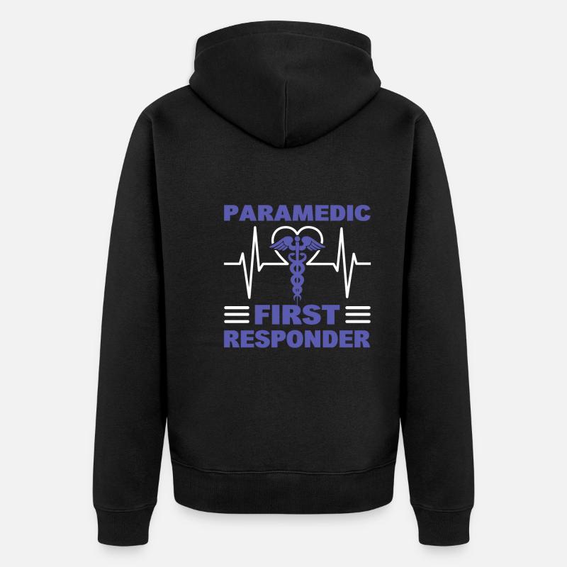 Sanitäter Notfall Medizinischer Assistent - Unisex Premium Bio Zip Hoodie - Schwarz