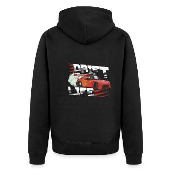 Car Drifting Racing Racing Car Motorsport - Unisex Premium Organic Zip Hoodie - black - Back - Nico (187cm)