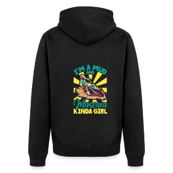 Dirt Bike Dirt Bike Riding Motocross Dirt Biking - Unisex Premium Organic Zip Hoodie - black - Back - Nico (187cm)