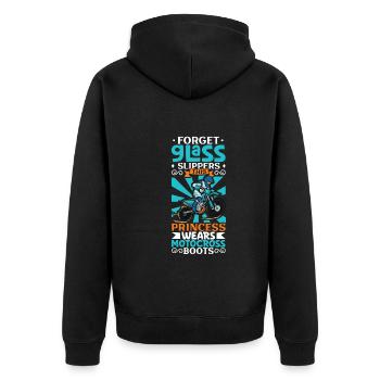 Dirt Bike Dirt Bike Riding Motocross Dirt Biking - Unisex Premium Organic Zip Hoodie - black - Back - Nico (187cm)