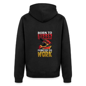 Dirt Bike Dirt Bike Riding Motocross Dirt Biking - Unisex Premium Organic Zip Hoodie - black - Back - Nico (187cm)