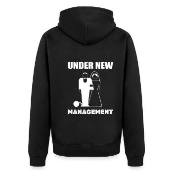 Under New Management Future Bride - Unisex Premium Organic Zip Hoodie - black - Back - Nico (187cm)