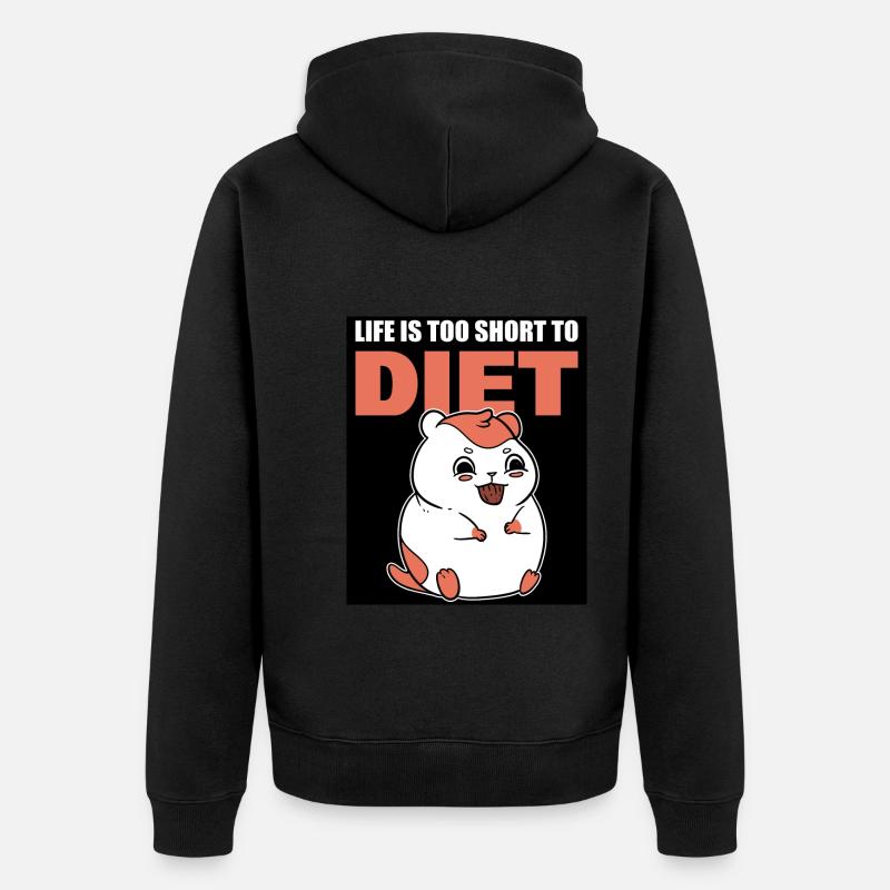 Mignon hamster hamster propriétaire - Veste à capuche bio Premium Unisexe - noir