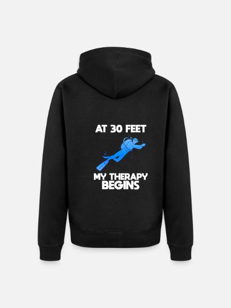 Professional diver - Unisex Premium Organic Zip Hoodie - black