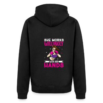 Boxe féminine Boxe féminine Boxeuse féminine - Veste à capuche bio Premium Unisexe - noir - Dos - Nico (187cm)