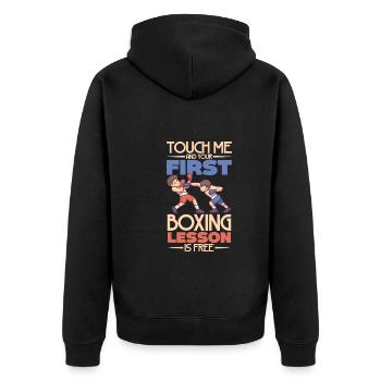 Boxe féminine Boxe féminine Boxeuse féminine - Veste à capuche bio Premium Unisexe - noir - Dos - Nico (187cm)