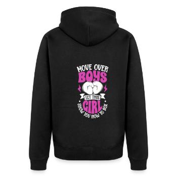 Boxe féminine Boxe féminine Boxeuse féminine - Veste à capuche bio Premium Unisexe - noir - Dos - Nico (187cm)