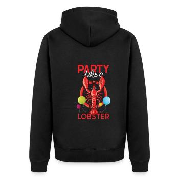 Lobster Crawfish Boil Cajun Lobster Gift Seafood - Unisex Premium Bio Zip Hoodie - Schwarz - Hinten - Nico (187cm)