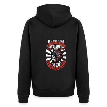 Indian Aborigines History of the Indigenous People - Unisex Premium Organic Zip Hoodie - black - Back - Nico (187cm)
