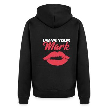 Laissez votre marque Maquilleuse - Veste à capuche bio Premium Unisexe - noir - Dos - Nico (187cm)