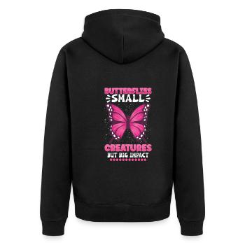 Insecte papillon monarque Monarque Habitat - Veste à capuche bio Premium Unisexe - noir - Dos - Nico (187cm)