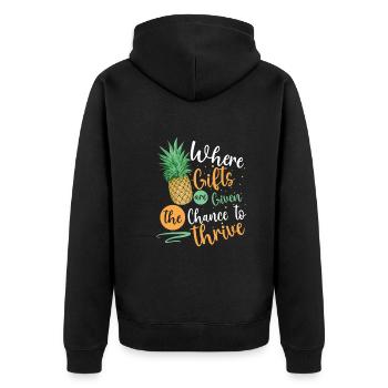 Tag Des Embryotransfers Ivf In-vitro-fertilisation - Unisex Premium Bio Zip Hoodie - Schwarz - Hinten - Nico (187cm)