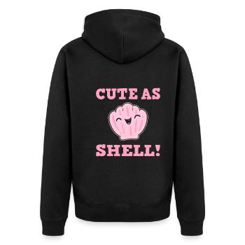 Jeu de mots Thalassophile - Veste à capuche bio Premium Unisexe - noir - Dos - Nico (187cm)