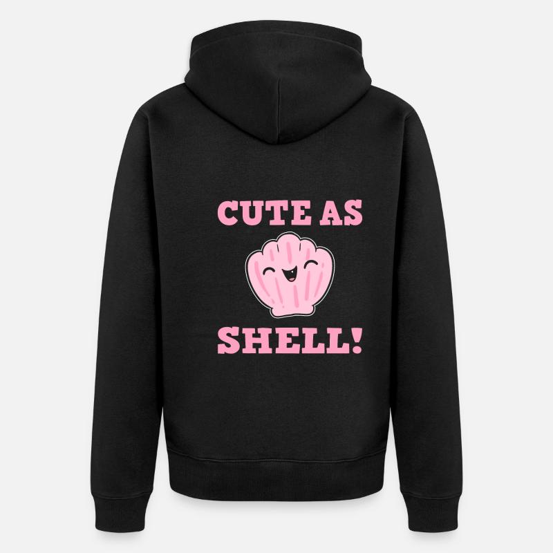 Jeu de mots Thalassophile - Veste à capuche bio Premium Unisexe - noir