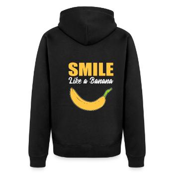 Banana Humor Fruiticulteur - Veste à capuche bio Premium Unisexe - noir - Dos - Nico (187cm)