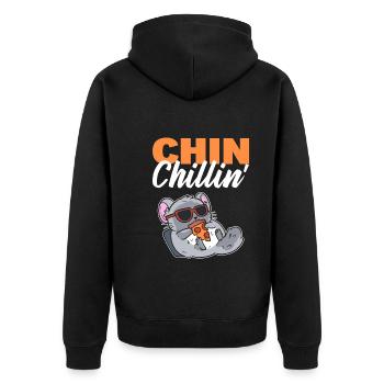 Gardien du zoo de Chin-Chillin - Veste à capuche bio Premium Unisexe - noir - Dos - Nico (187cm)